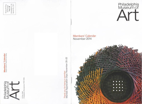 Kari Lonning featured on the cover of Philadelphia Museum of Art November 2014 Members' Calendar