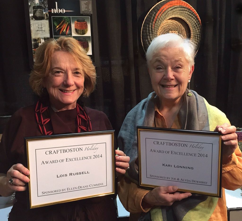 Lois Russell and Kari Lonning have received Awards of Excellence at CraftBoston Holiday
