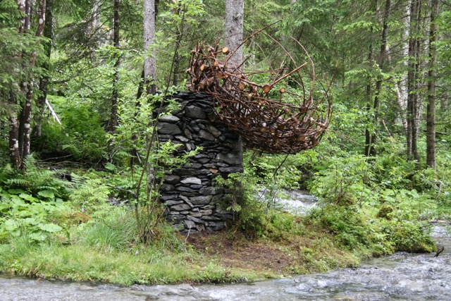 Created by Lithuanian artists Marijus Gvildija and Maret Khasianov for the Grindelwald Land Art Festival in Switzerland.