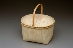 Oval Shaker Feather Basket