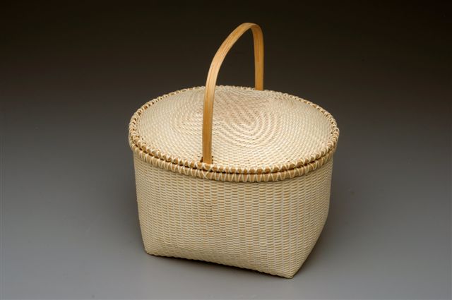 Oval Shaker Feather Basket by Alice Ogden