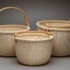 Nesting Swing Handled Black Ash Baskets by Alice Ogden