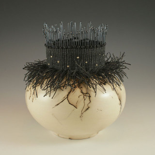 Woven Necked Vessel by Sandy Miller